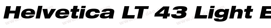 Helvetica LT 43 Light Extended Oblique字体转换